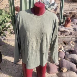 LL Bean Khaki Green.Long Sleeve Tee